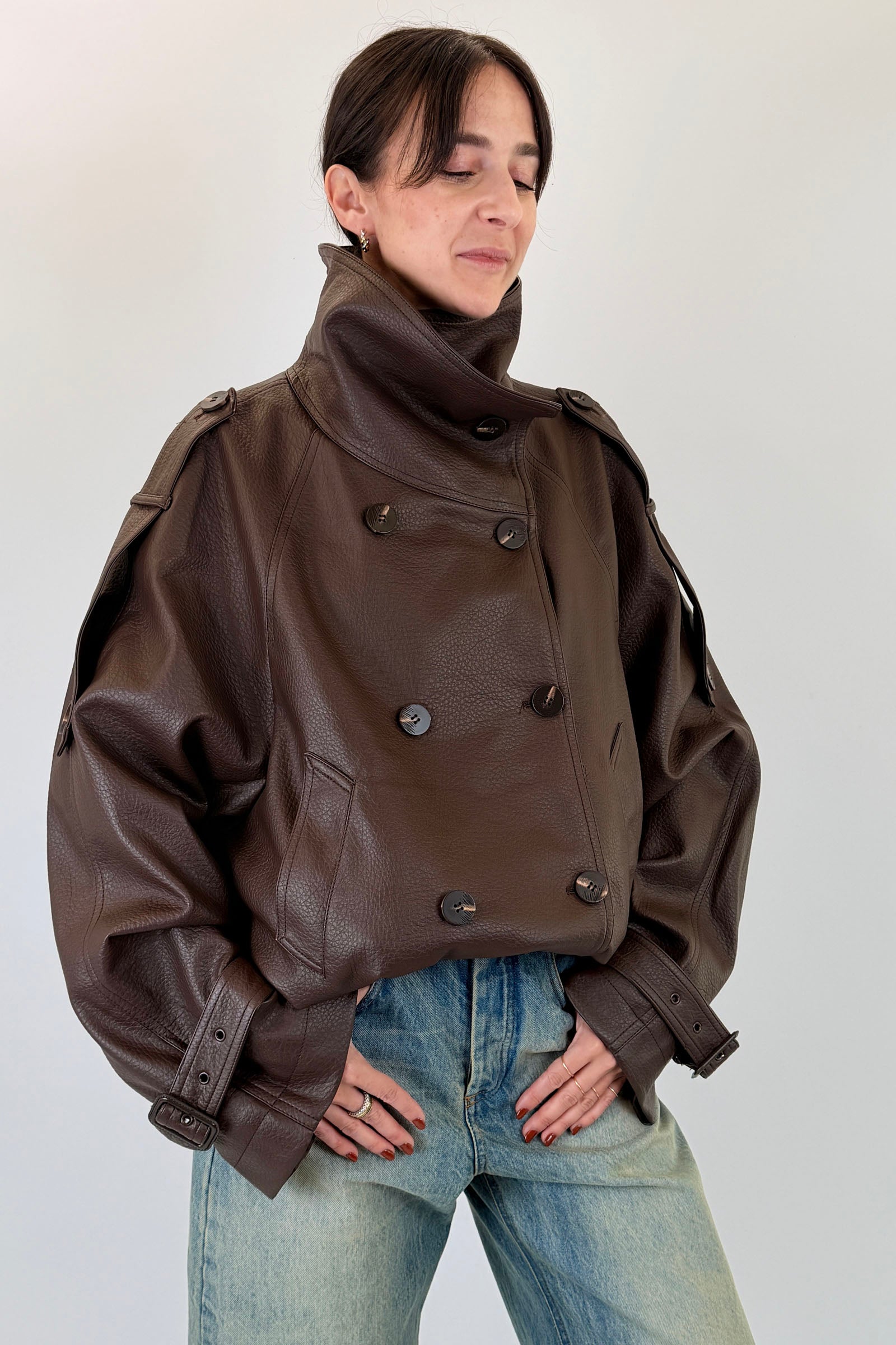Bomber oversize doppiopetto