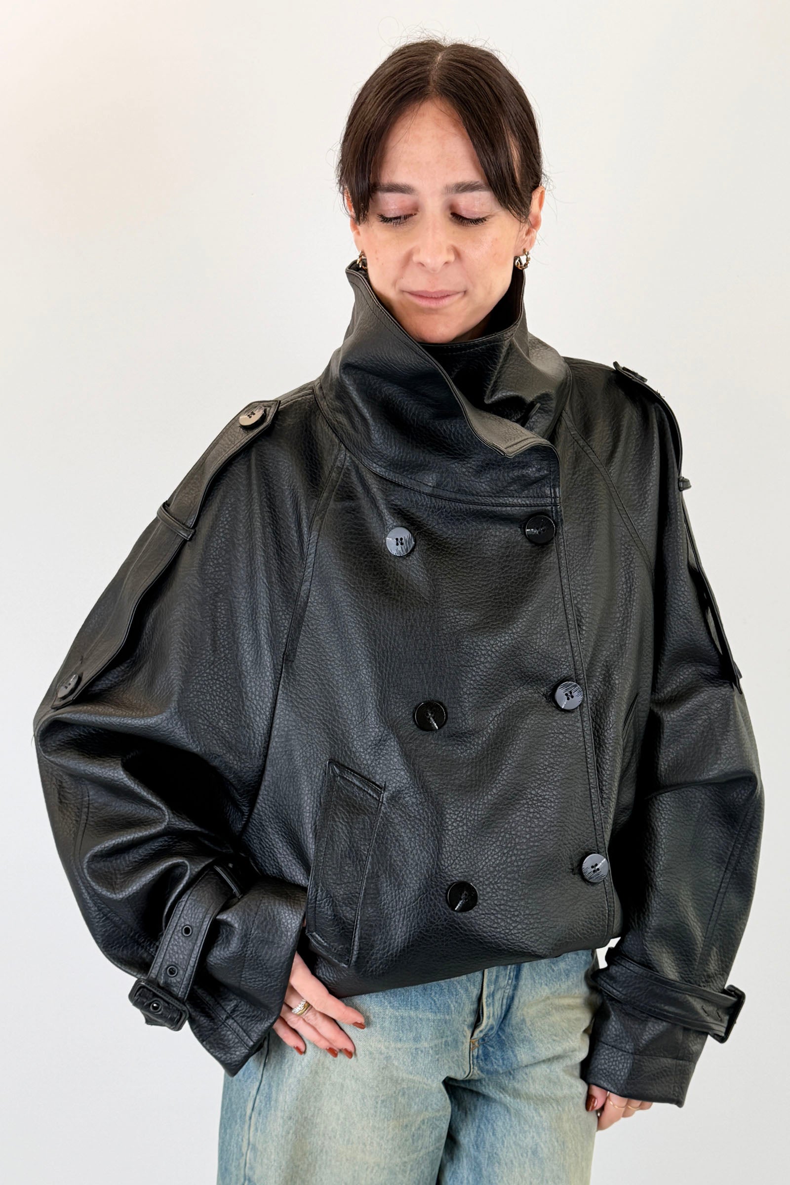 Bomber oversize doppiopetto