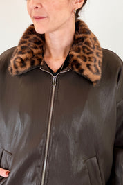 Giubbotto colletto animalier