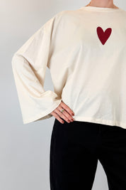 Maglia manica campana cuore