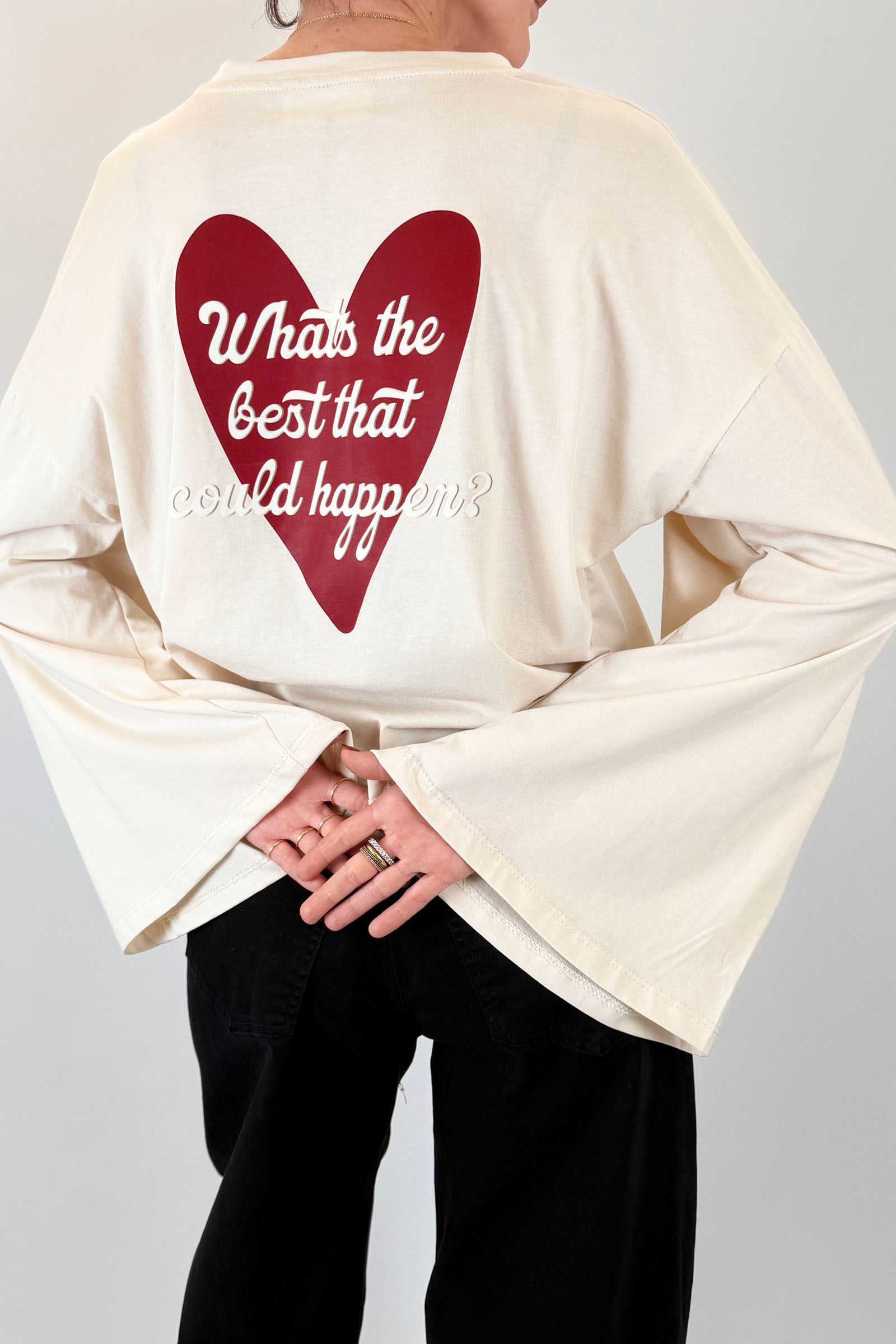 Maglia manica campana cuore