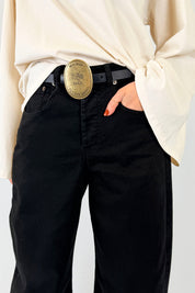 Pantalone cotone con cintura