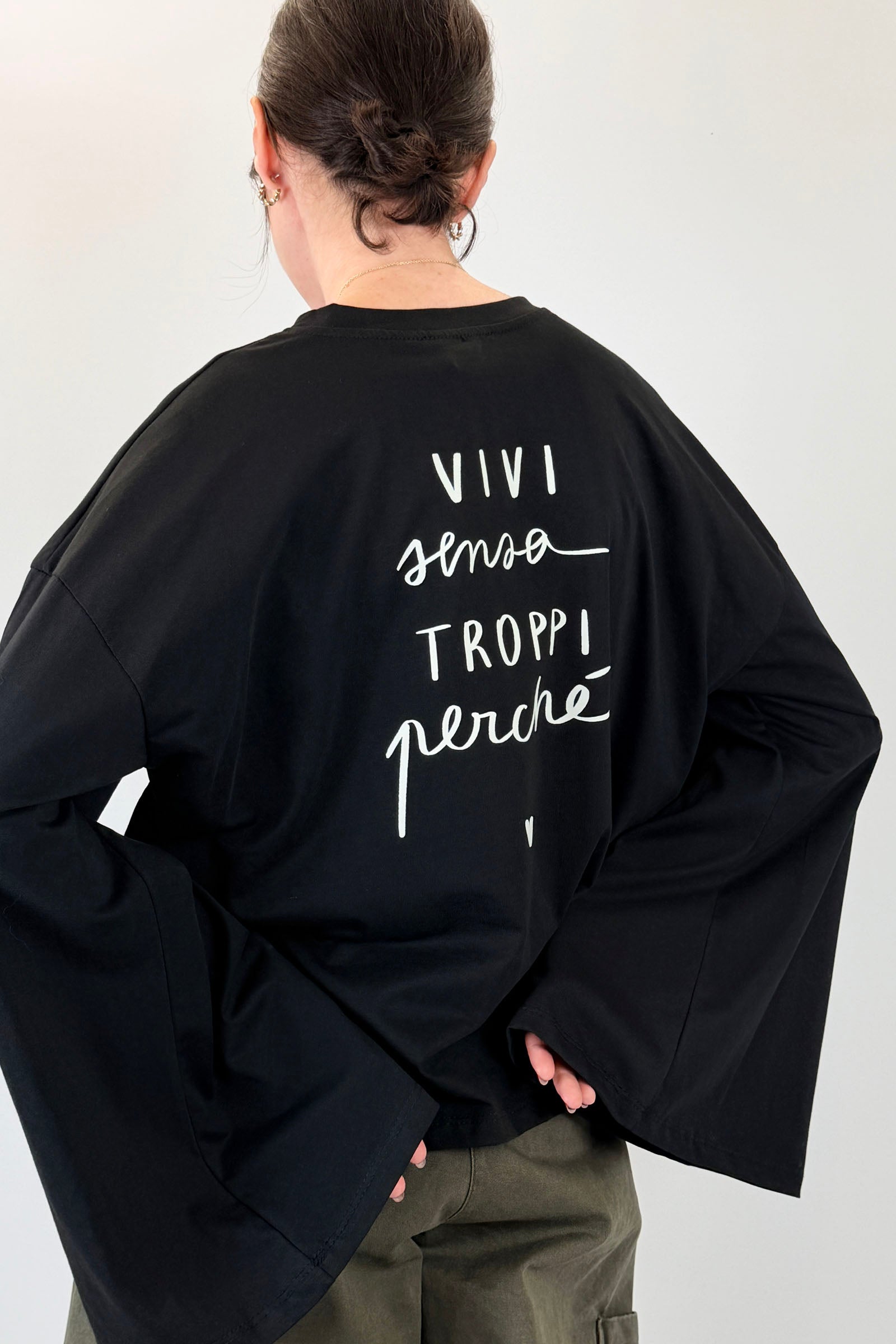 Maglia manica a campana stampa
