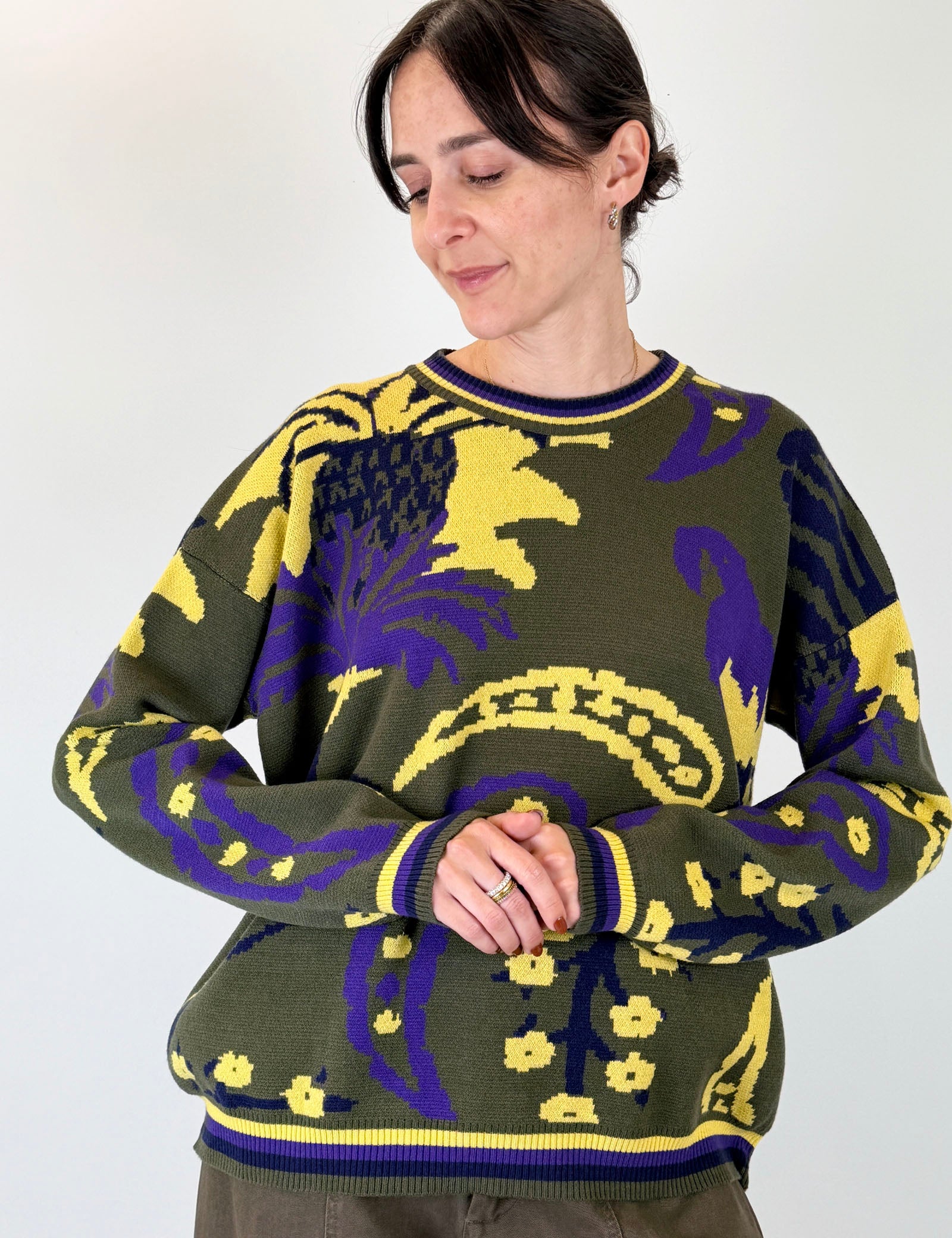Maglia oversize jaquard