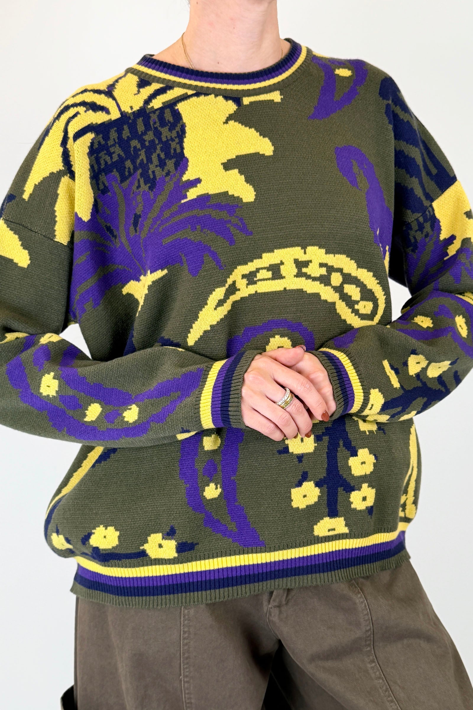 Maglia oversize jaquard