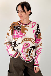 Maglia oversize jaquard