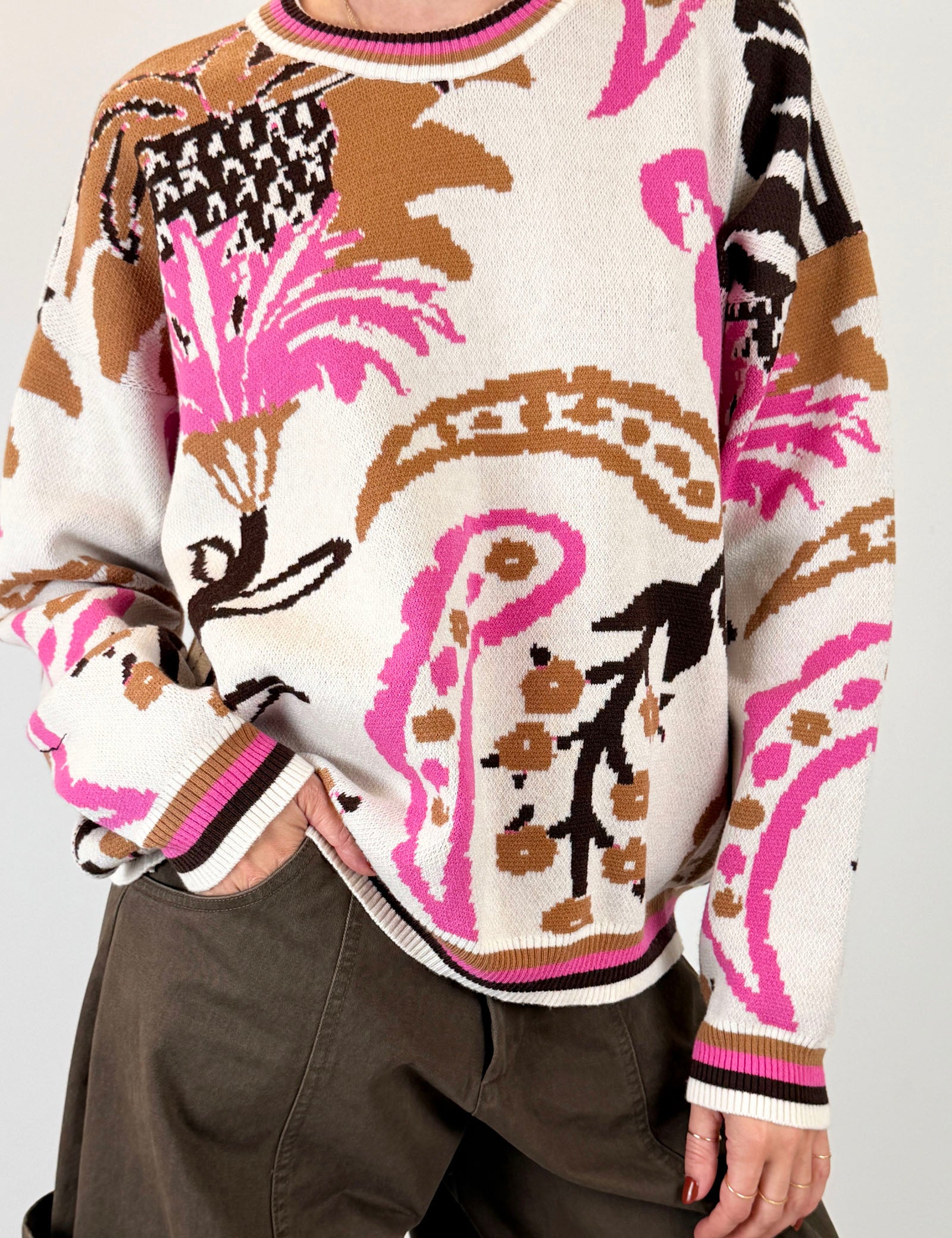 Maglia oversize jaquard