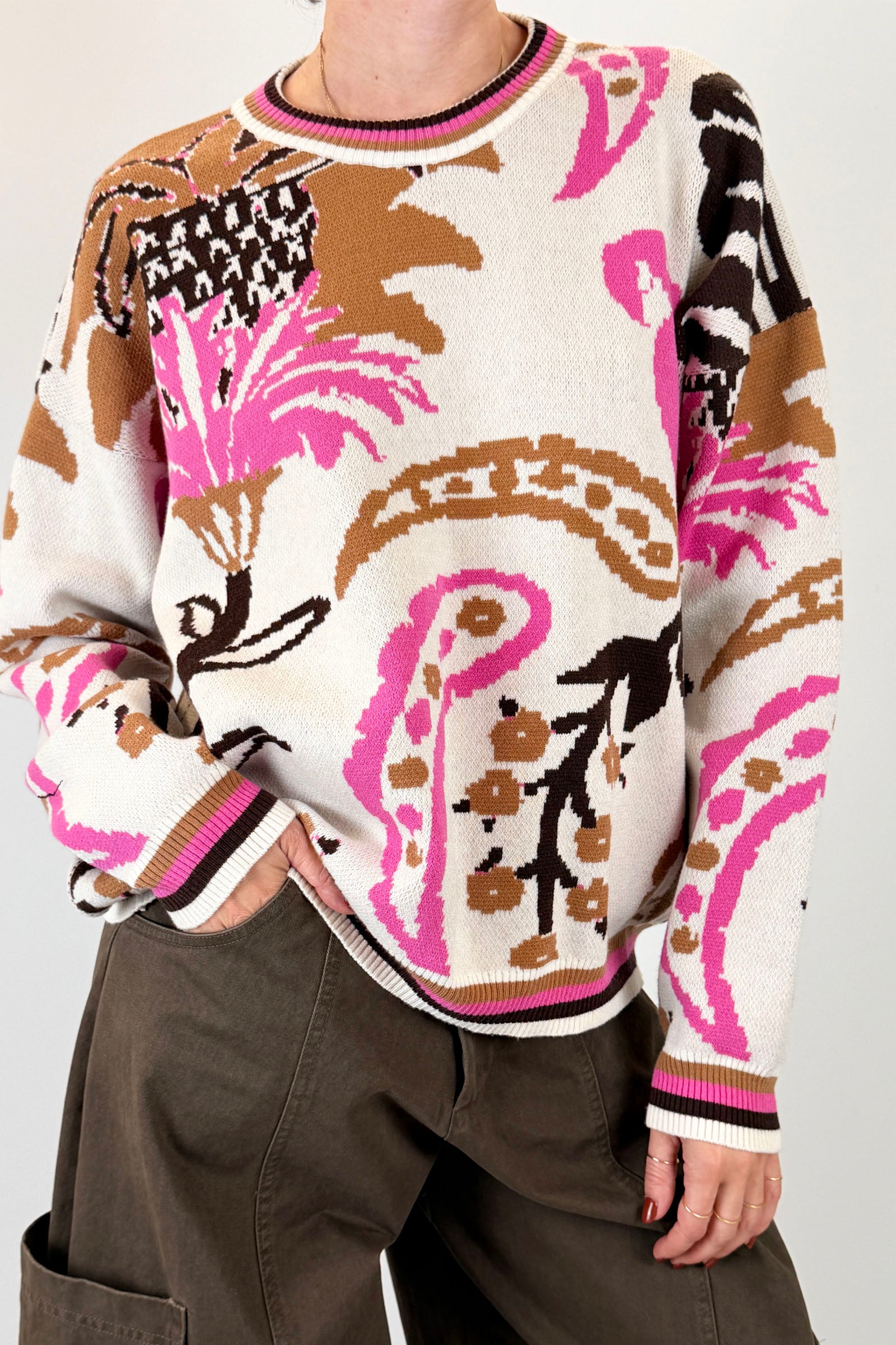 Maglia oversize jaquard