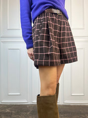 Shorts quadri con pinces