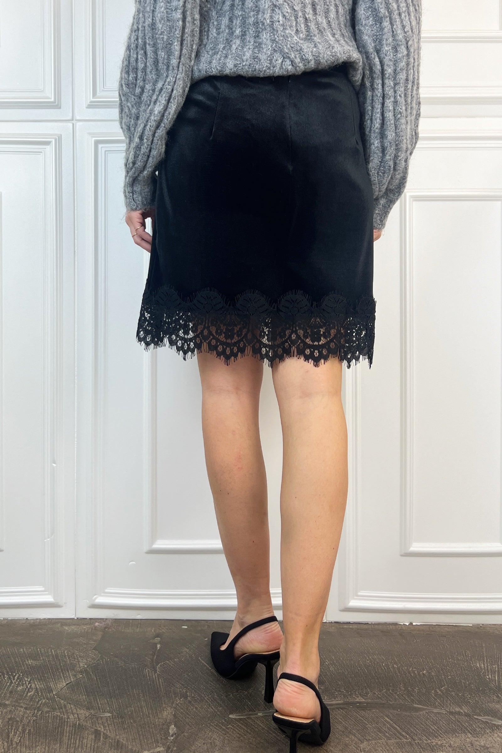 Minigonna velluto lingerie