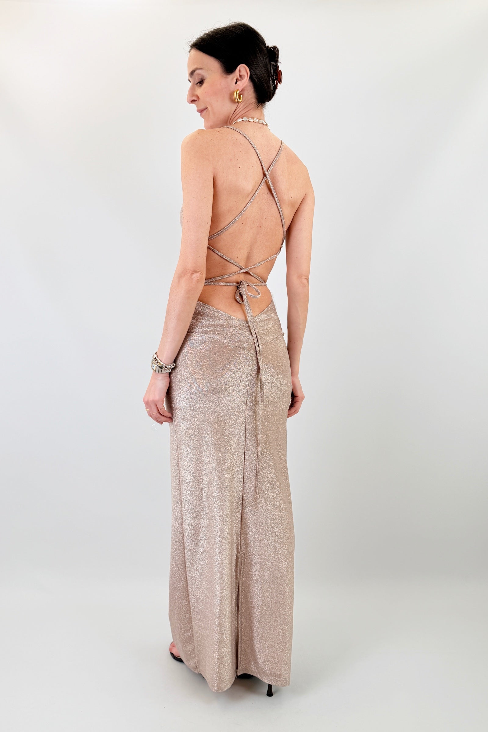 Abito lungo lurex