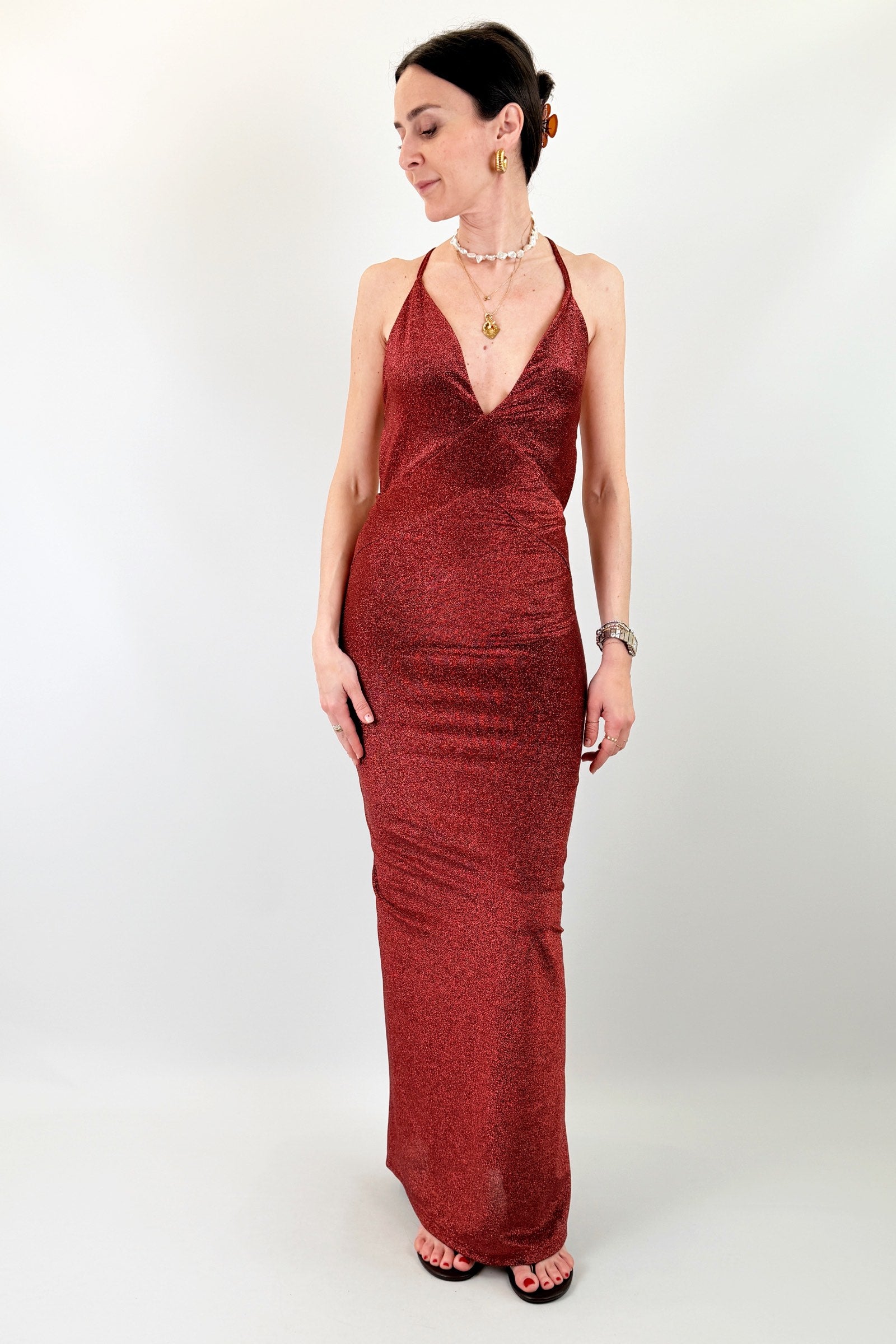 Abito lungo lurex