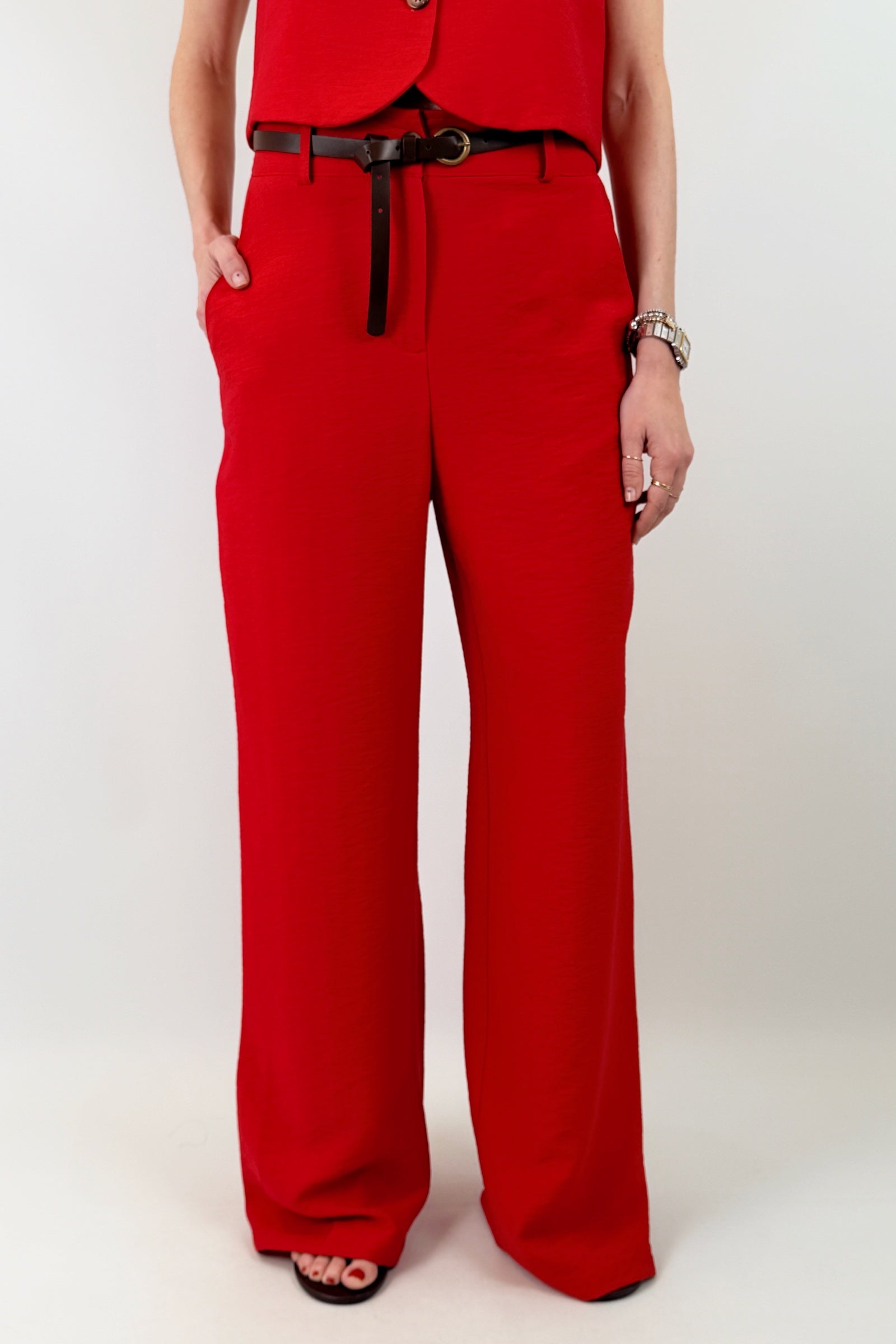 Pantalone dritto con cintura