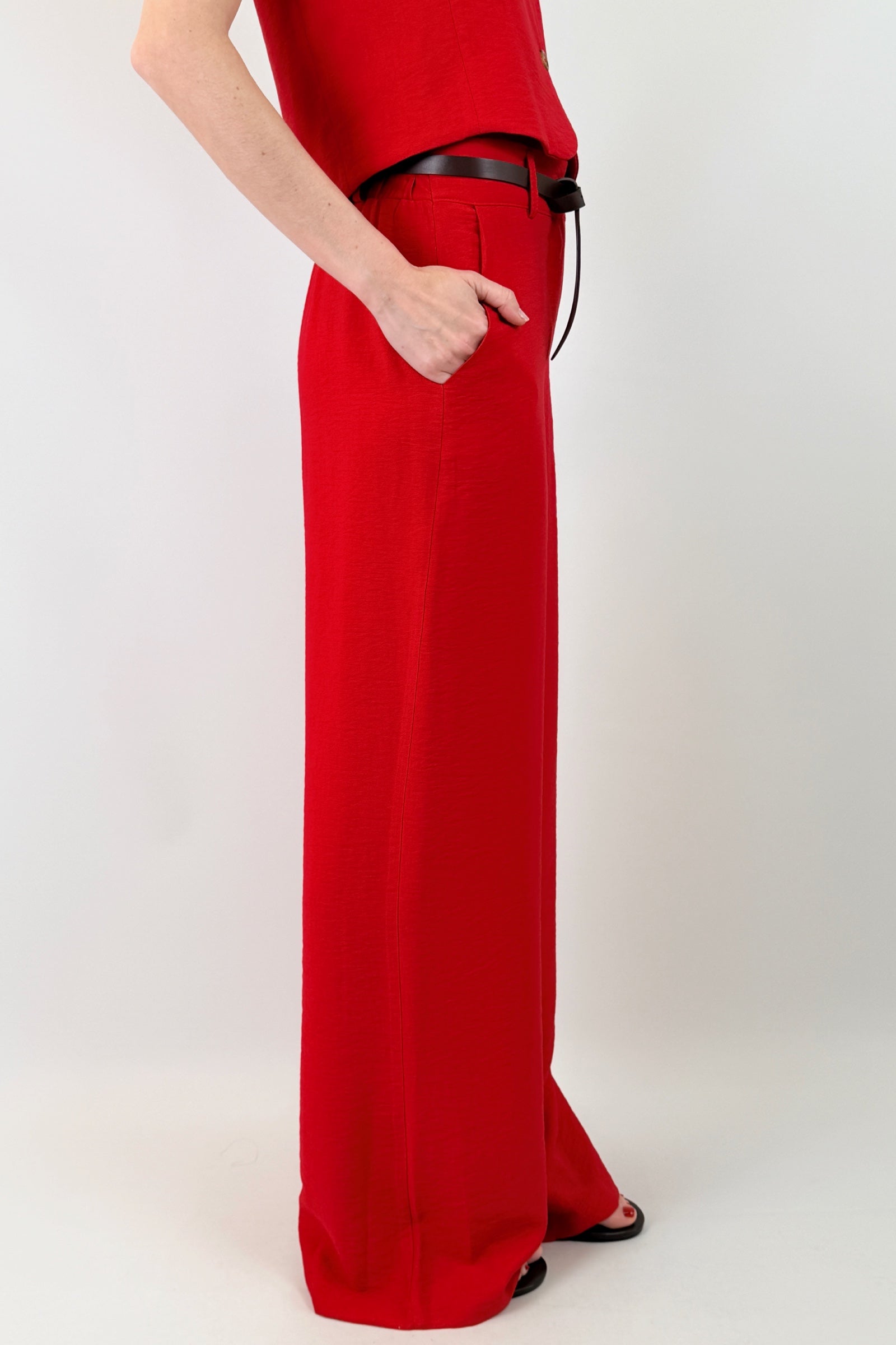 Pantalone dritto con cintura