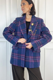 Giacca a quadri con spille