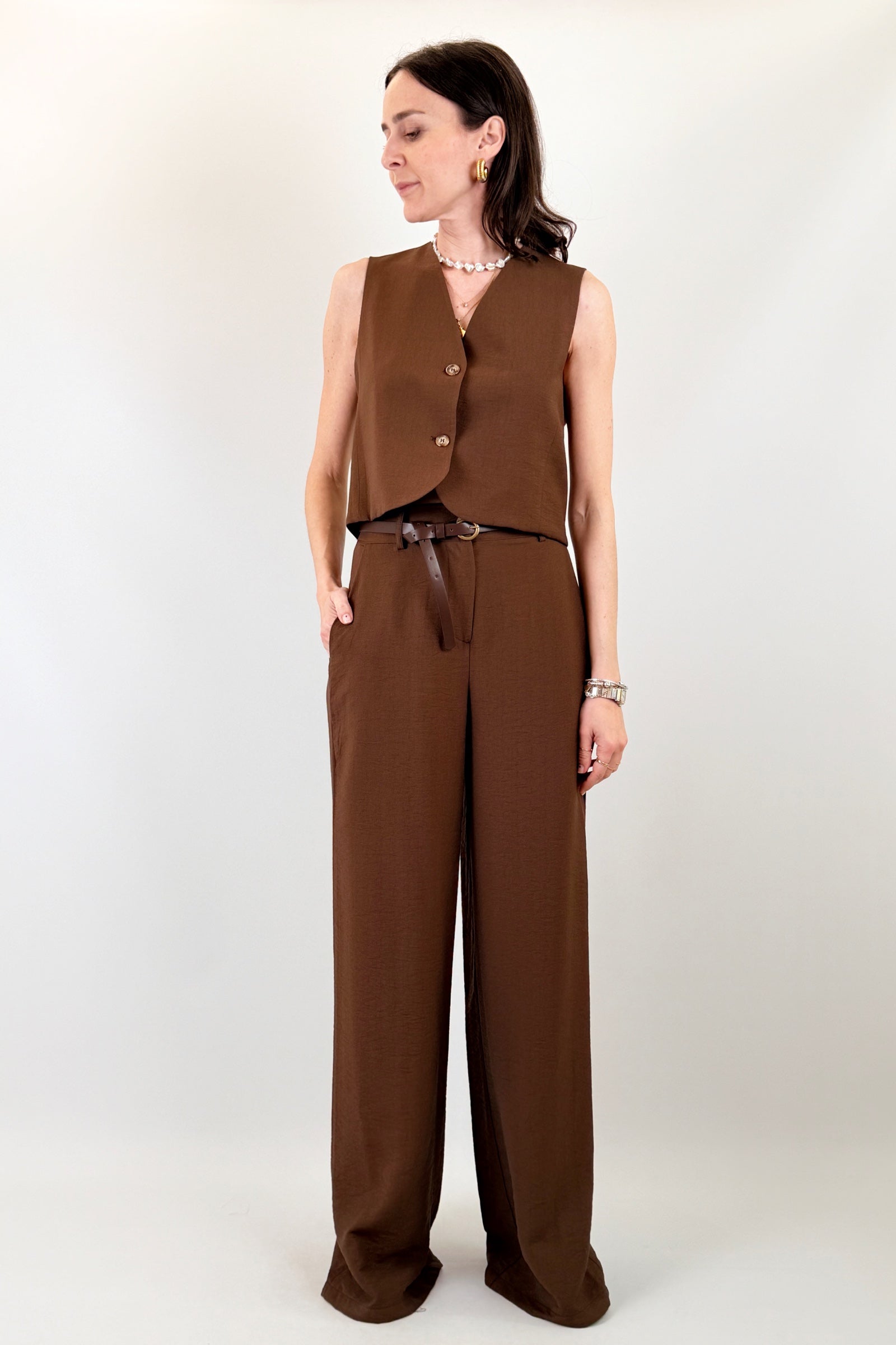 Pantalone dritto con cintura