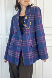 Giacca a quadri con spille