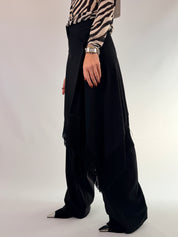 Pantalone con pareo frange