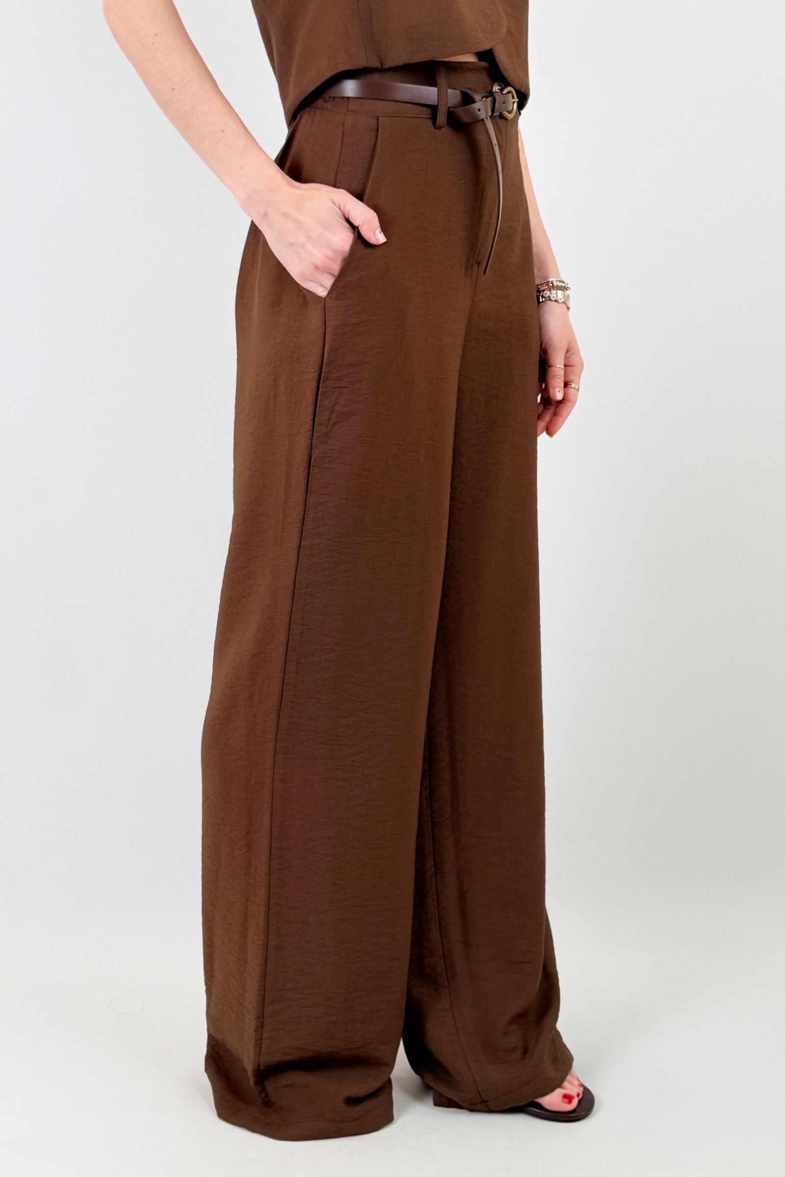 Pantalone dritto con cintura