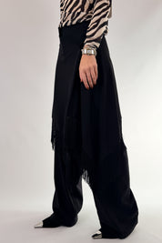 Pantalone con pareo frange