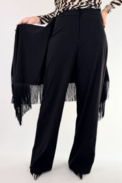 Pantalone con pareo frange