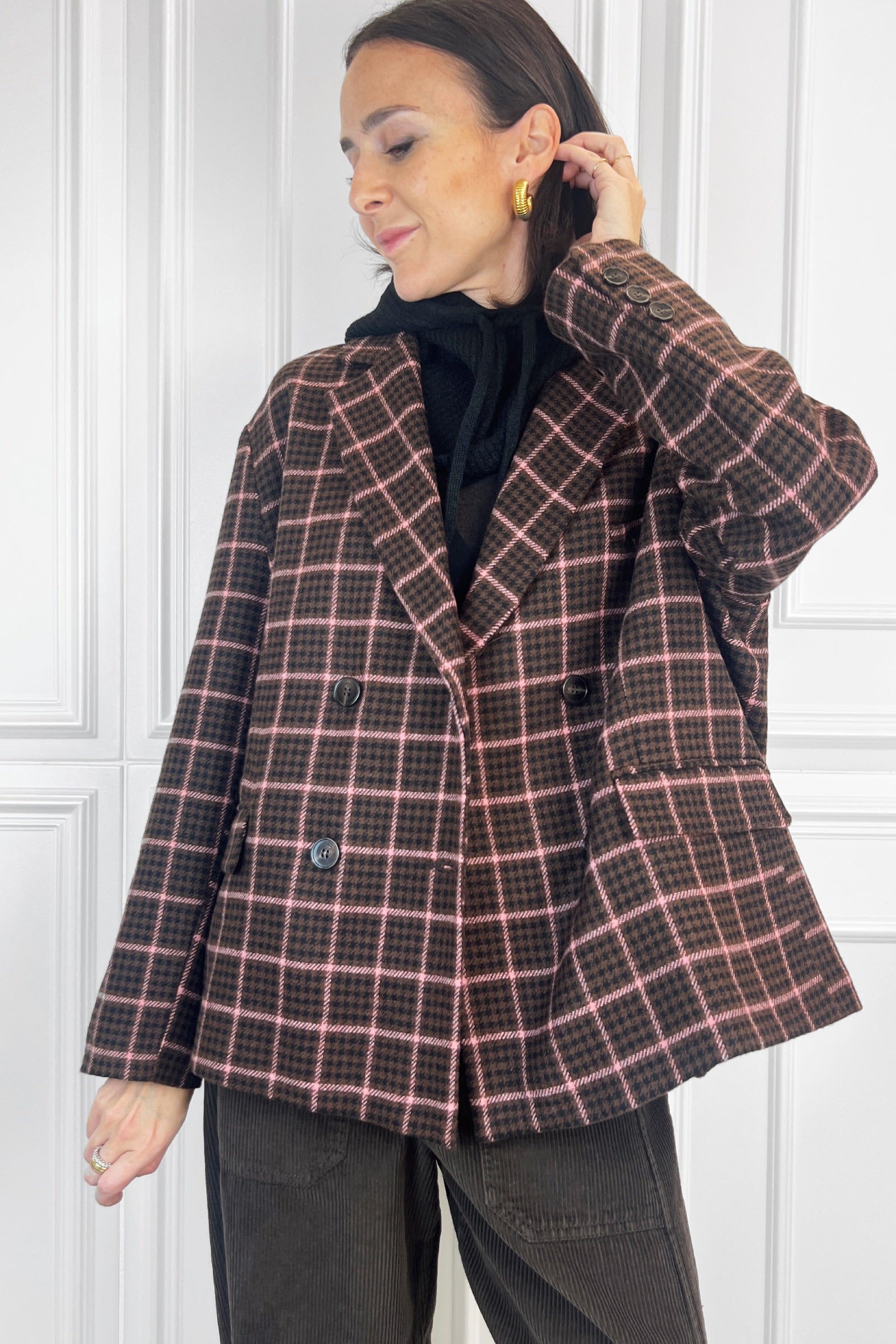 Giacca quadri con balaclava