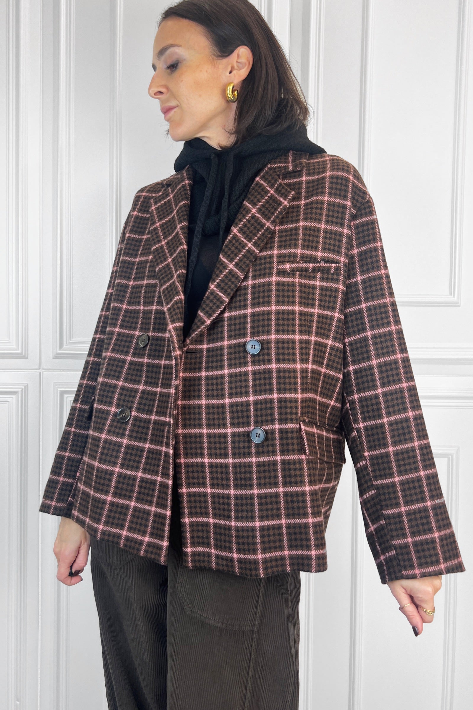 Giacca quadri con balaclava