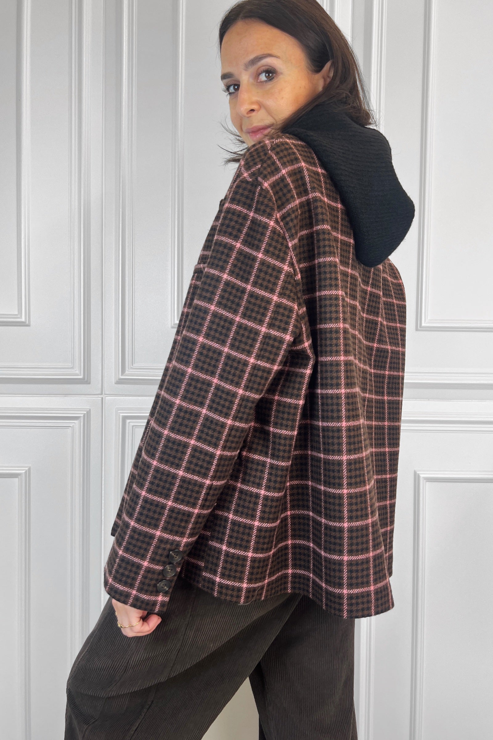 Giacca quadri con balaclava