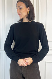 Maglia girocollo spalline