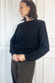 Maglia girocollo spalline