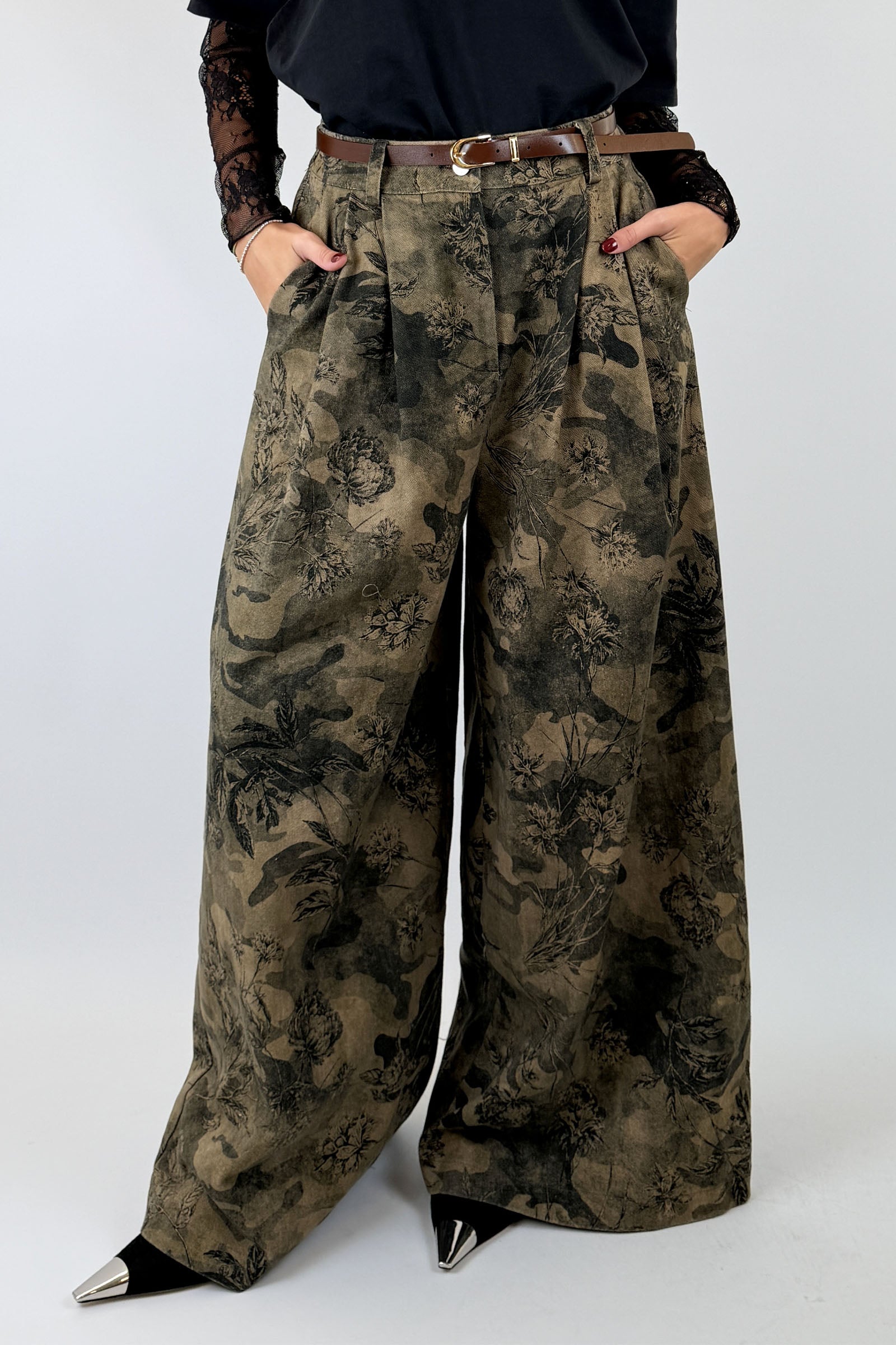 Pantalone palazzo fantasia