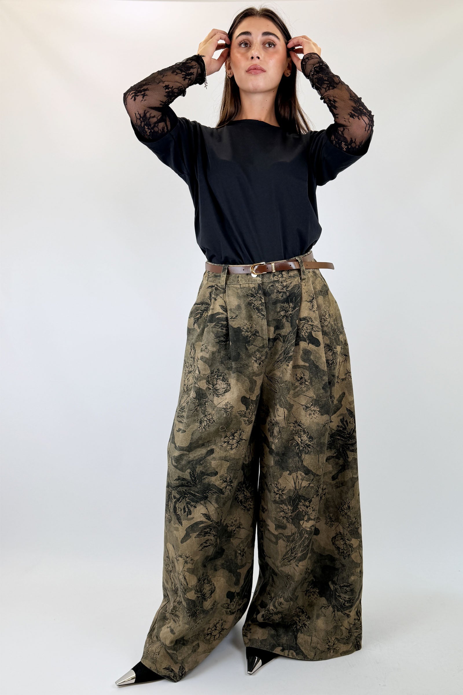 Pantalone palazzo fantasia