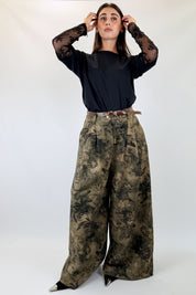 Pantalone palazzo fantasia