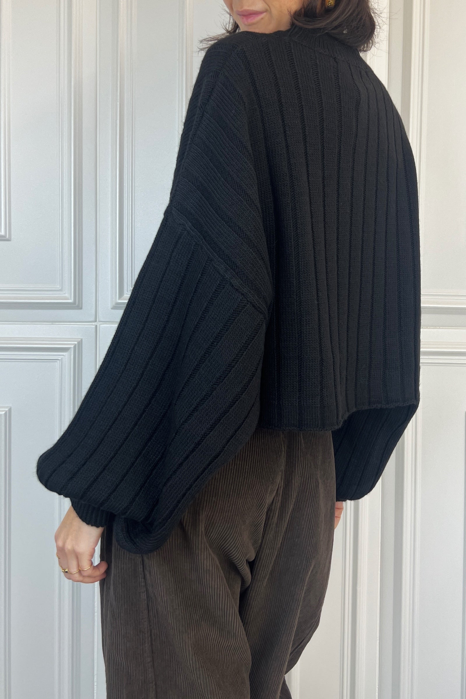 Maglia crop maxi manica