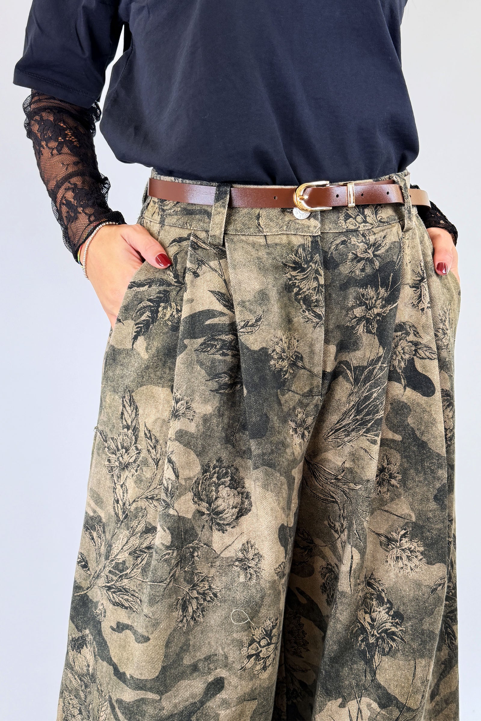 Pantalone palazzo fantasia