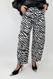 Pantalone balloon zebrato