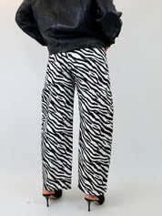 Pantalone balloon zebrato