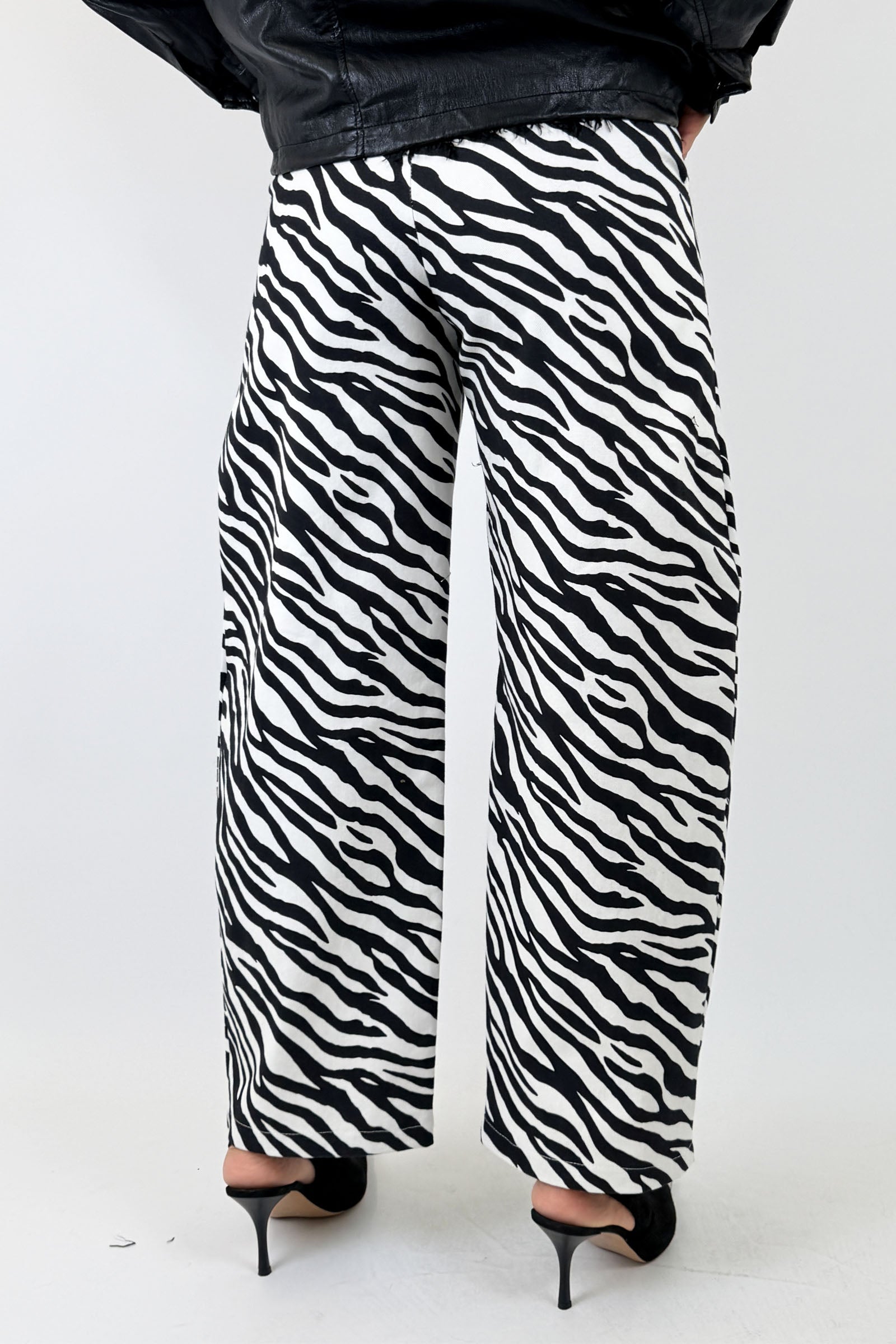 Pantalone balloon zebrato
