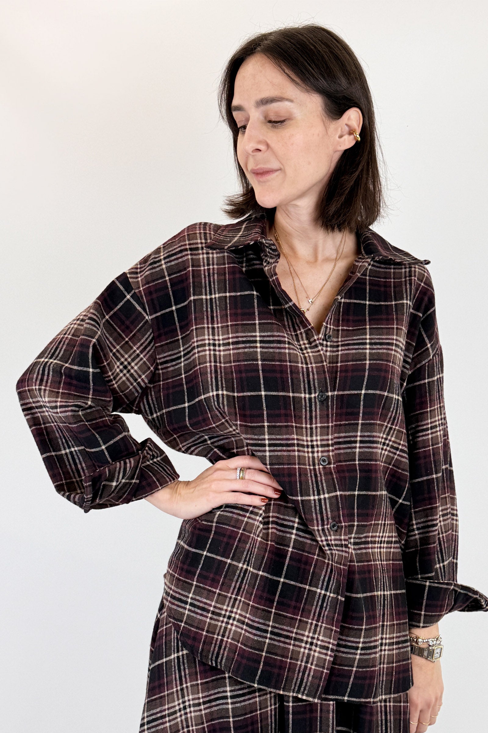Camicia check oversize