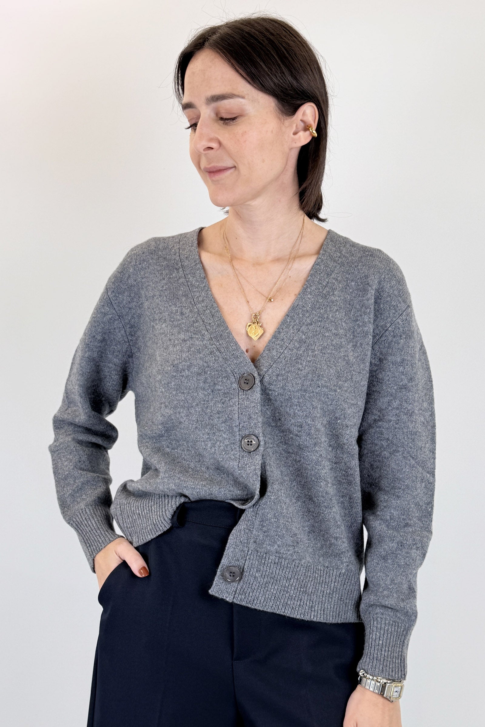 Cardigan 100% lana