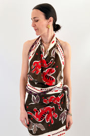 Top fantasia foulard