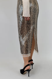 Longuette paillettes pitone