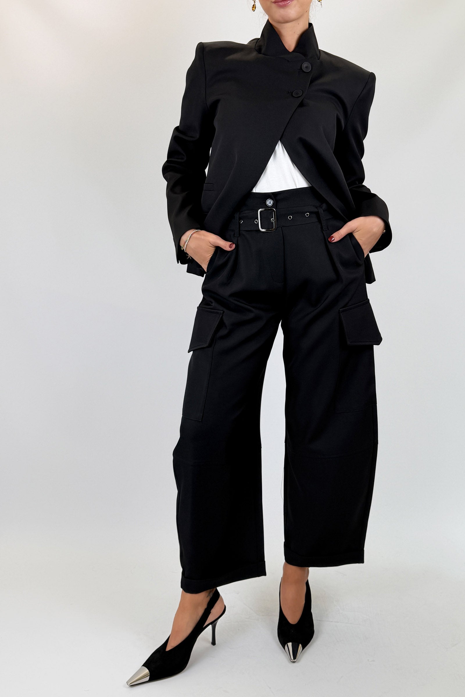 Pantalone cargo cintura