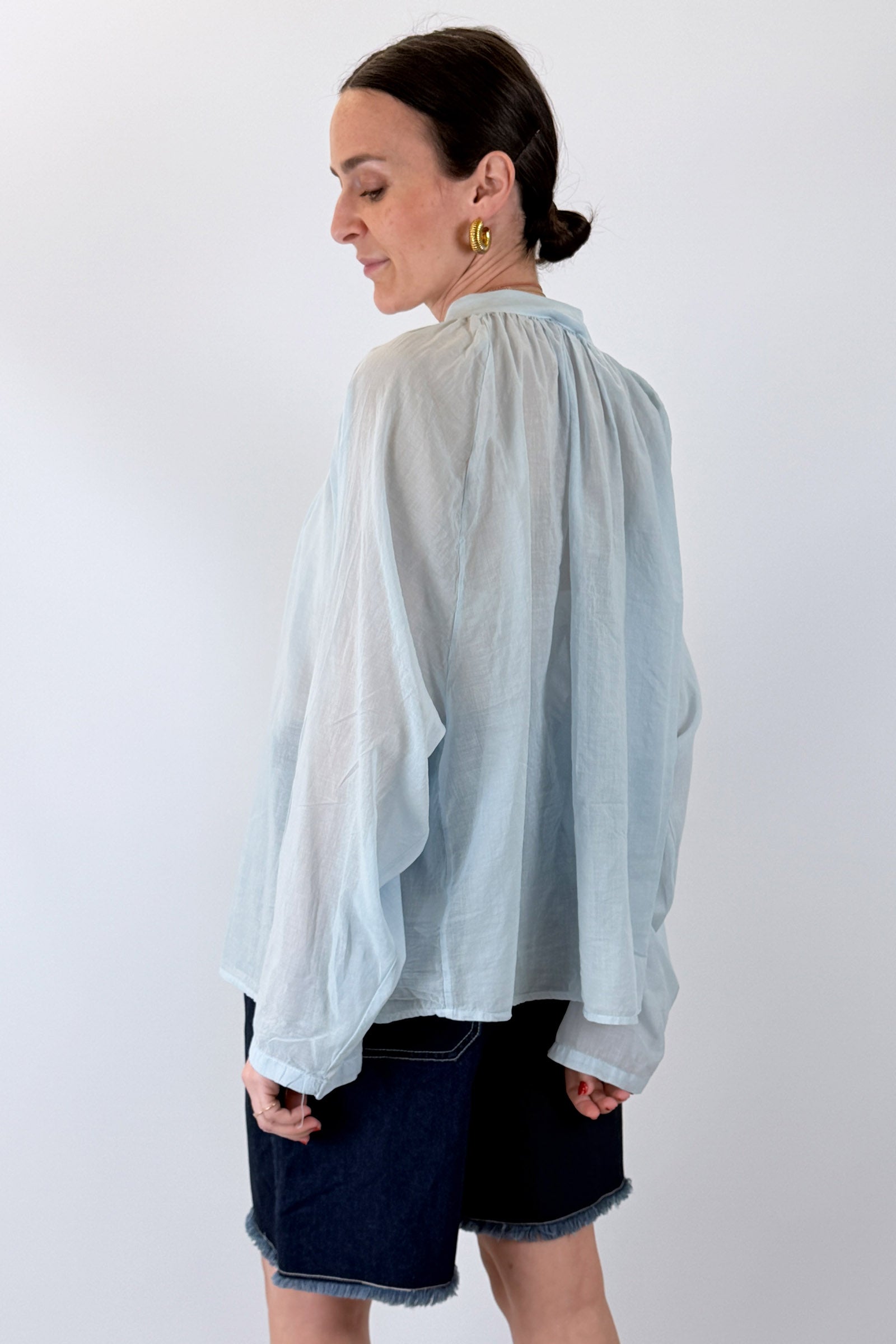 Camicia palloncino mussola