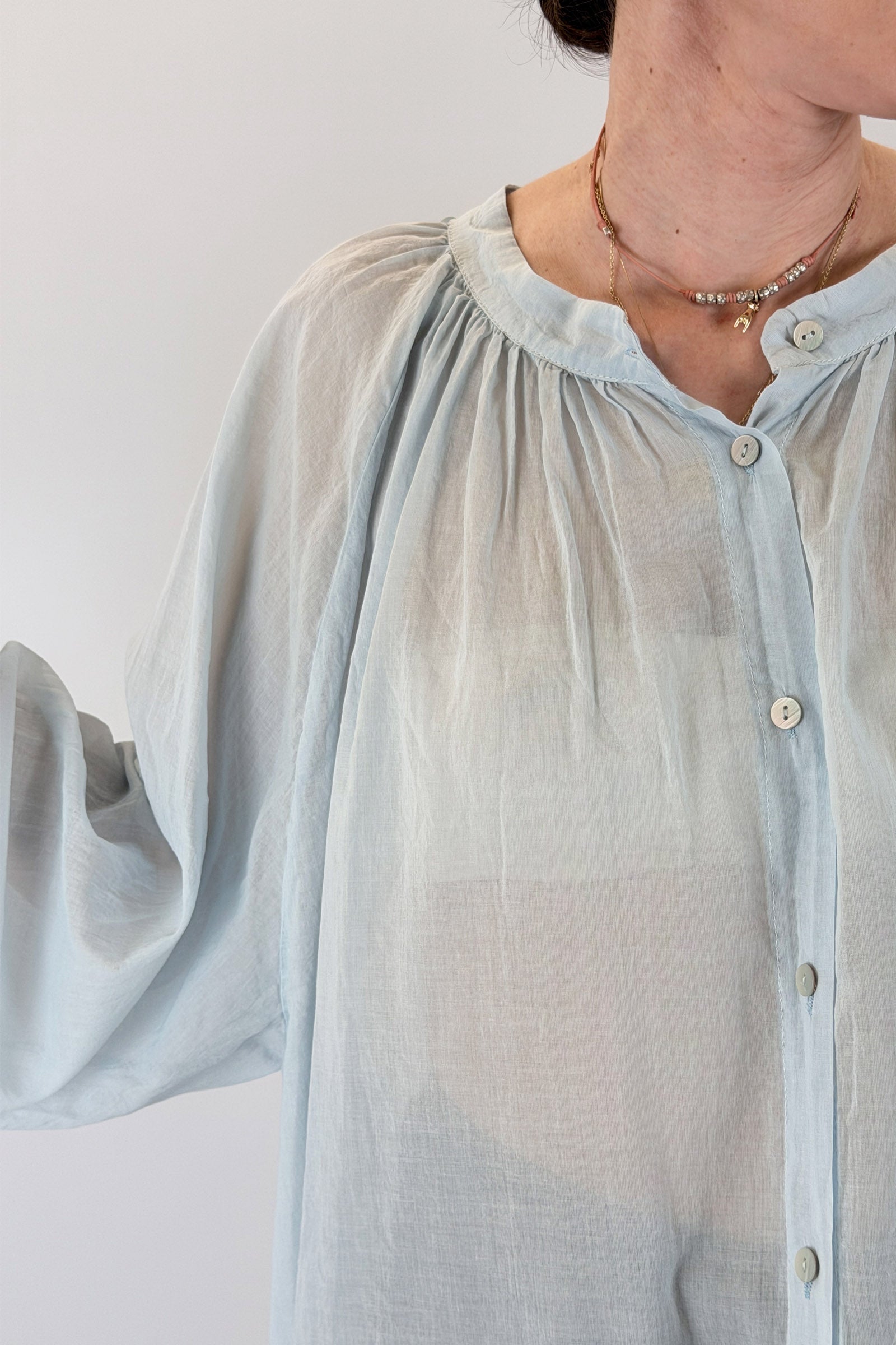 Camicia palloncino mussola