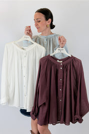 Camicia palloncino mussola
