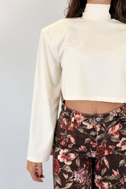 Lupetto crop con spalline