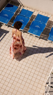 Abito lungo tie-dye