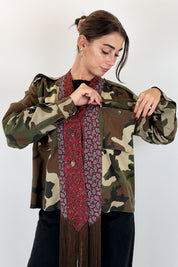 Camicia mimetica con frange