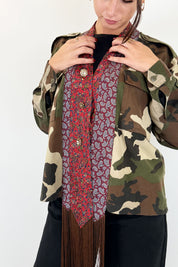 Camicia mimetica con frange
